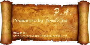 Podmaniczky Agmánd névjegykártya